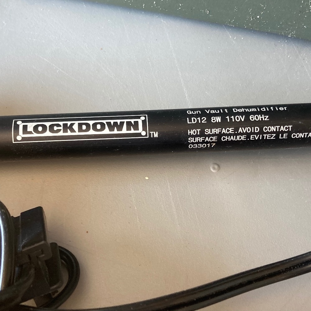Lockdown GunSaver Dehumidifier Rod Cabinet LockdownVault